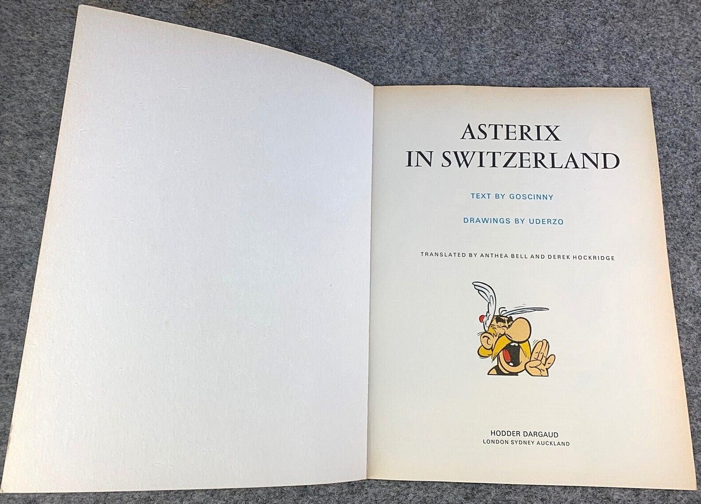 Asterix in Switzerland - 1970/80s Hodder/Dargaud UK Edition Paperback Book Uderzo