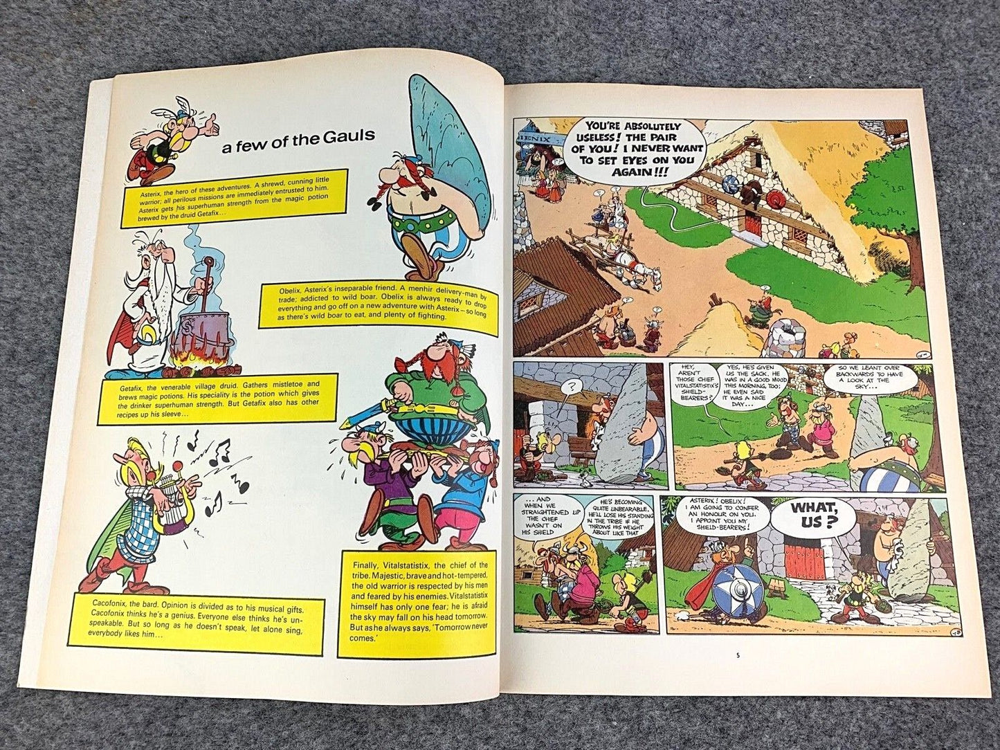 Asterix in Switzerland - 1970/80s Hodder/Dargaud UK Edition Paperback Book Uderzo