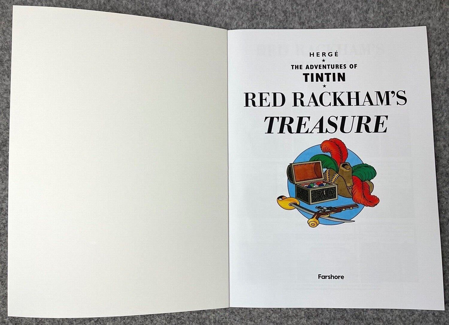 Red Rackham’s Treasure - Tintin Farshore 2000s UK Edition Book Paperback Herge