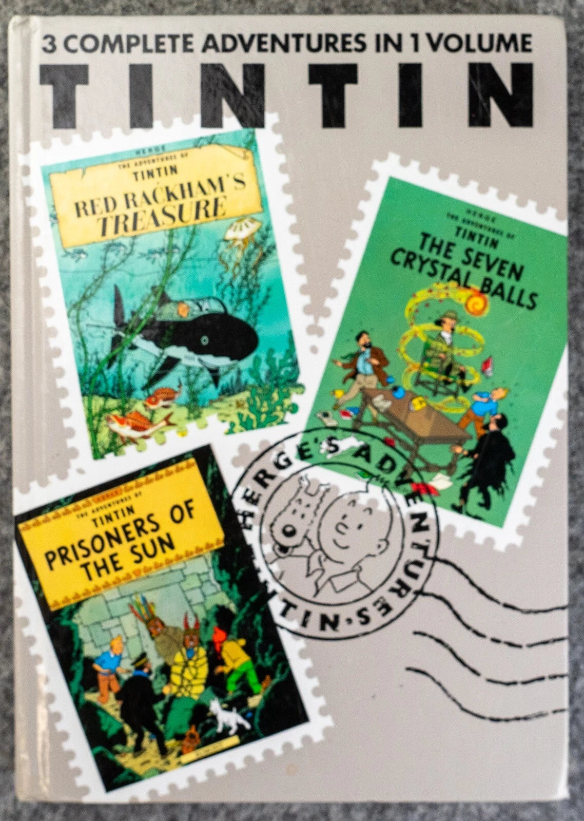 Tintin 3 in 1 Volume 4 - 1991 UK Egmont Hardback 1st Edition Comic Book