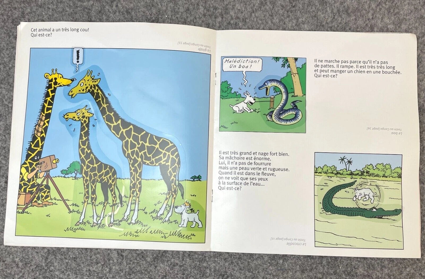 Tintin et les animaux Rare LTD Release 2002 Tintin Sticker Book Editions Moulinsart