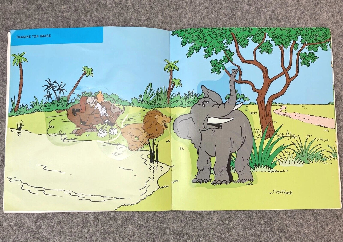 Tintin et les animaux Rare LTD Release 2002 Tintin Sticker Book Editions Moulinsart
