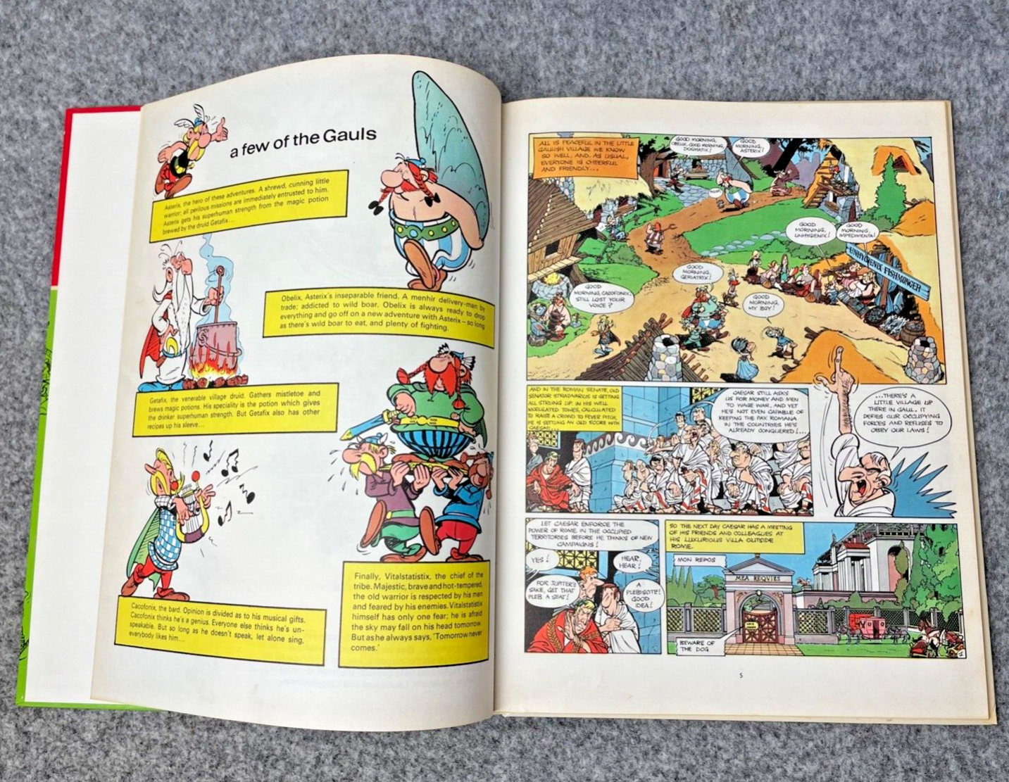 Asterix & Roman Agent: 1972 Brockhampton 1st UK Edition Hardback Book EO Uderzo