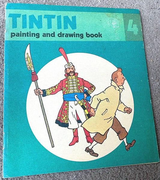 Volume 4 of 12 - Tintin Painting & Drawing Book Methuen 1977 1st Edition