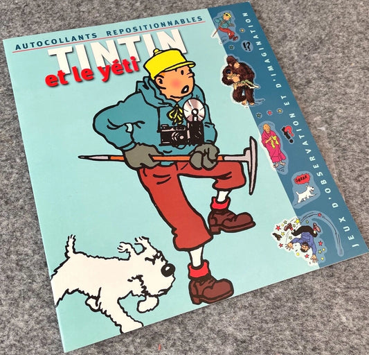 Tintin et le Yeti Rare LTD Release 2002 Tintin Sticker Book Editions Moulinsart