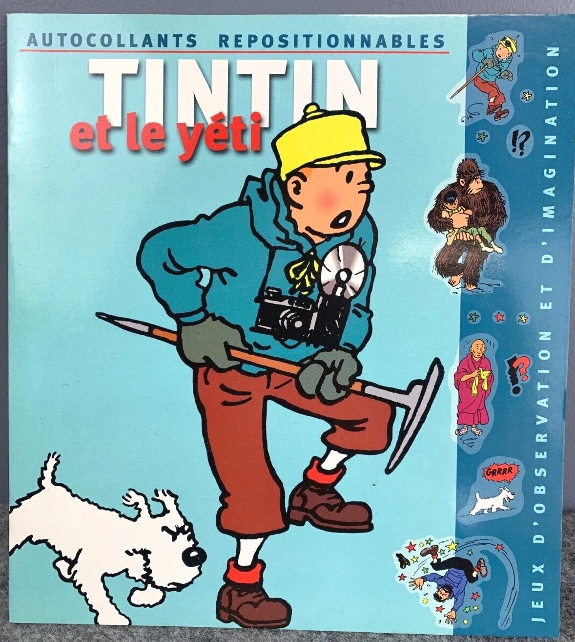 Tintin et le Yeti Rare LTD Release 2002 Tintin Sticker Book Editions Moulinsart
