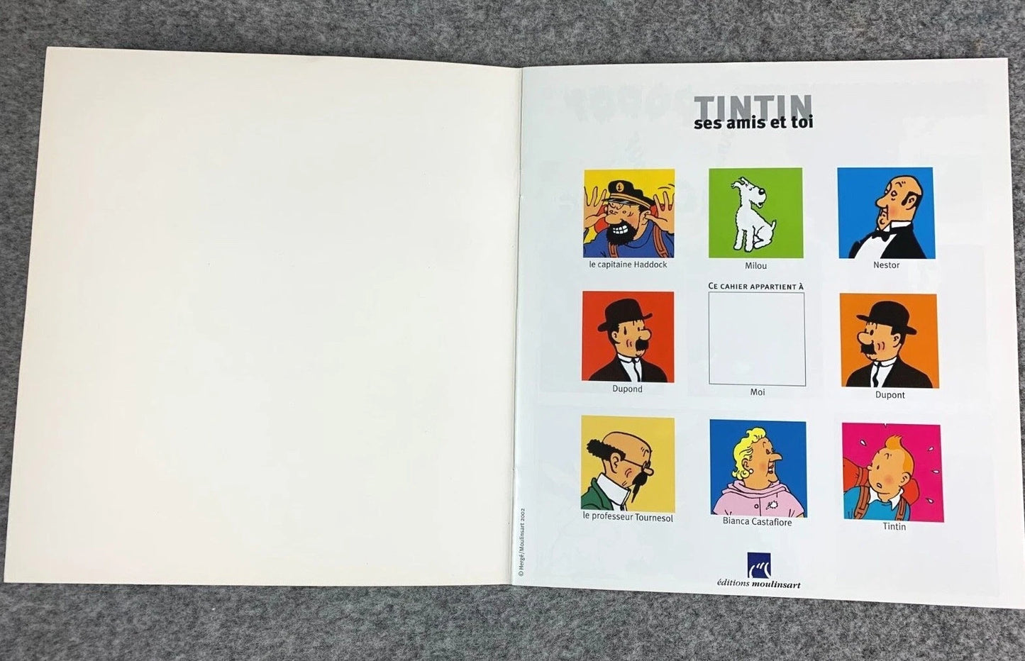 Tintin et le Yeti Rare LTD Release 2002 Tintin Sticker Book Editions Moulinsart