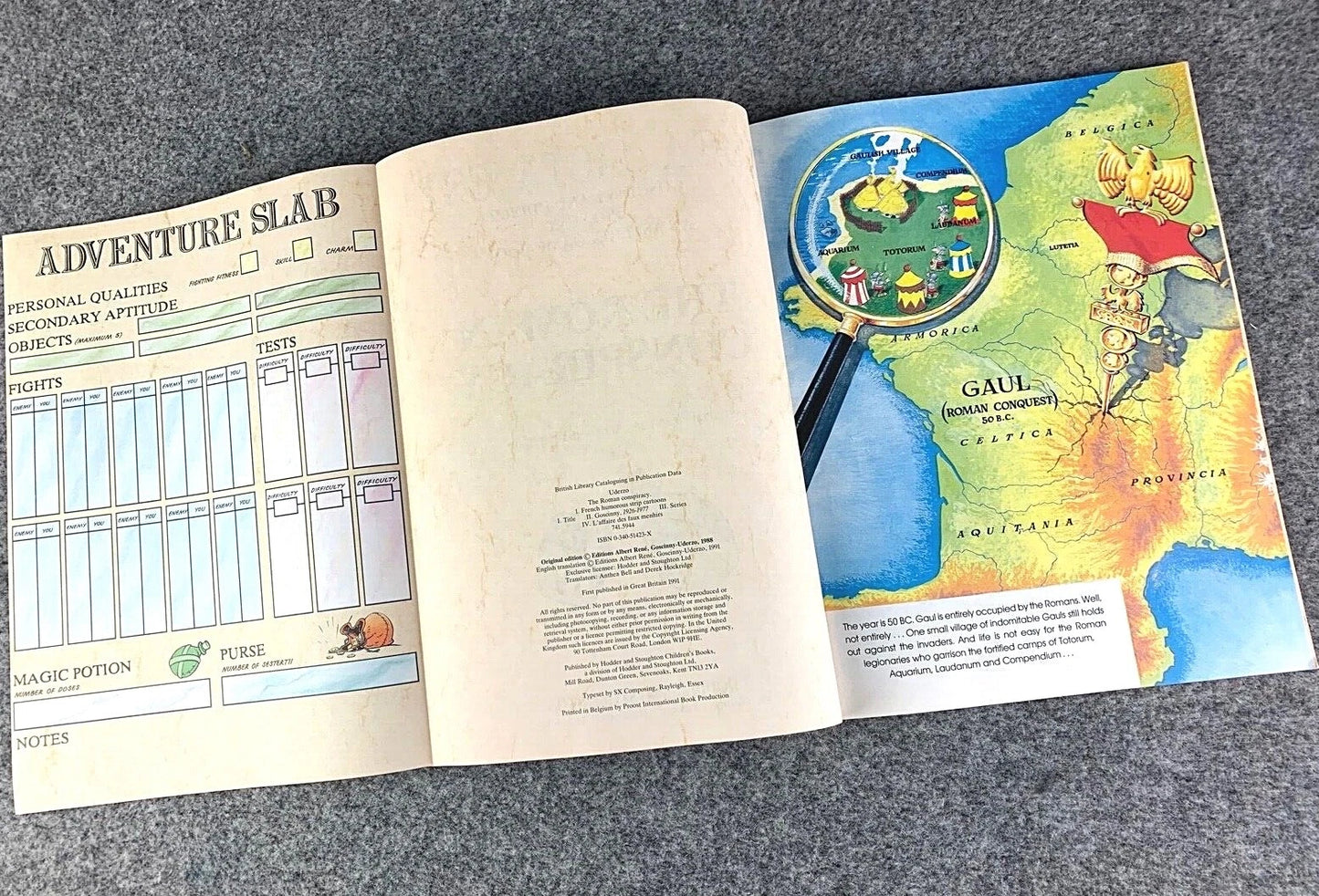 Asterix Game Book Volume 3: Roman Conspiracy Hodder Stoughton 1991 UK Paperback Edition