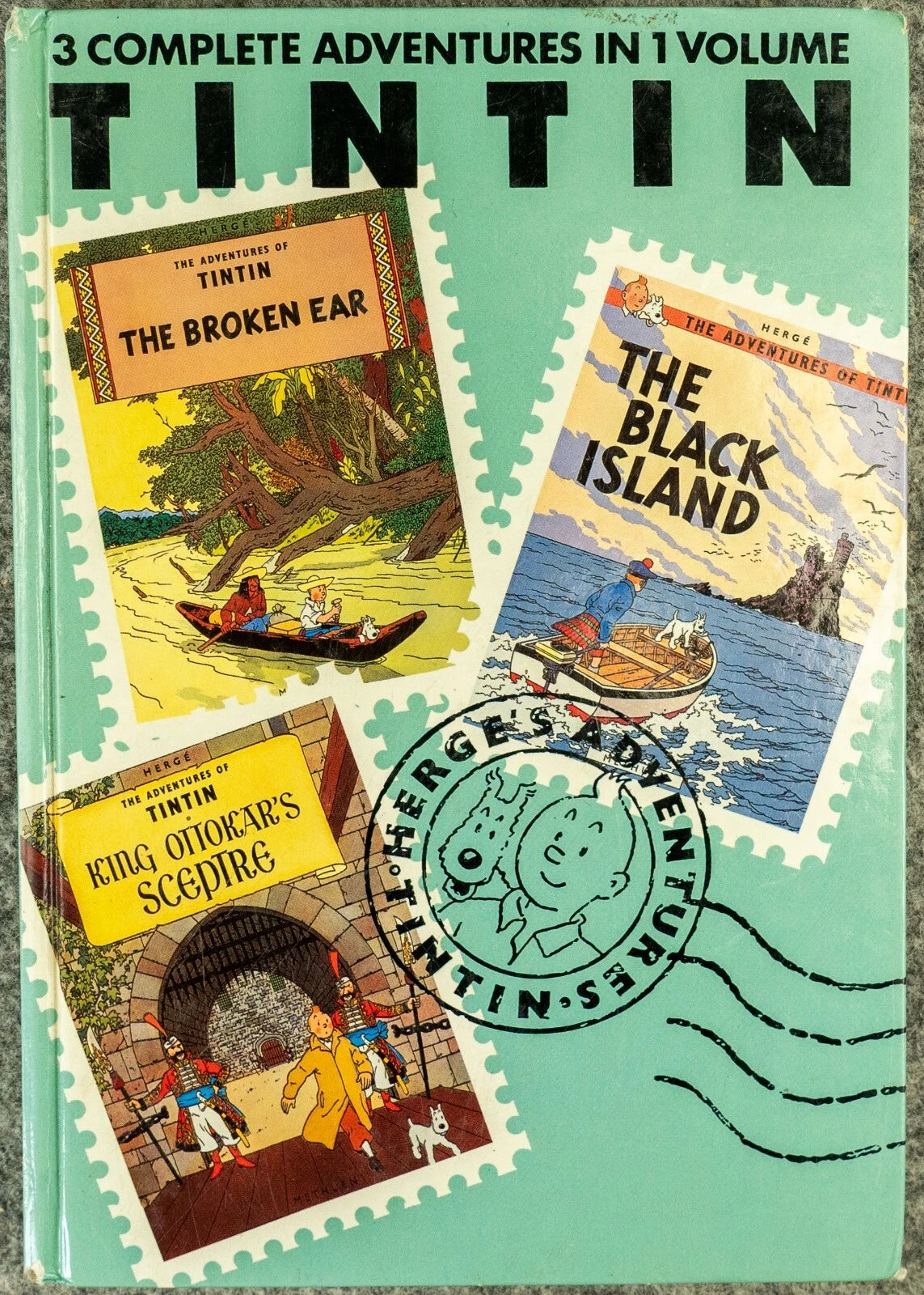 Tintin 3 in 1 Volume 2 - 1990 UK Methuen Hardback 1st Edition Comic Book