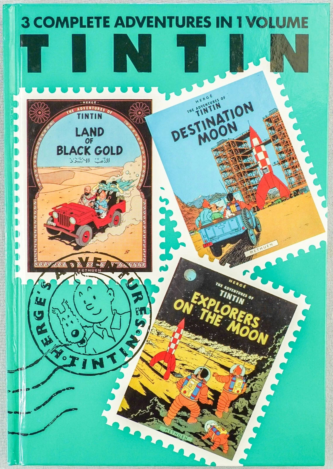 Tintin 3 in 1 Volume 5 - 1992 UK Methuen Hardback 1st Edition Comic Book