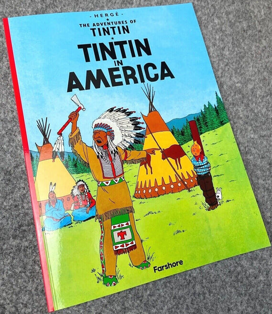 Tintin in America - Farshore 2000s UK Edition Tintin Book Paperback Herge