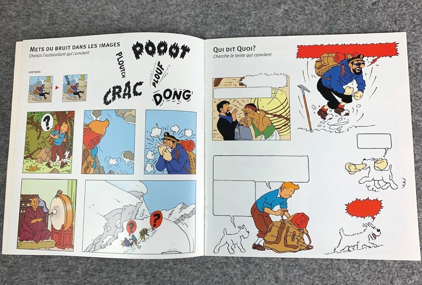 Tintin et le Yeti Rare LTD Release 2002 Tintin Sticker Book Editions Moulinsart