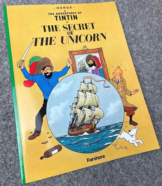 Secret of the Unicorn - Tintin Farshore 2000s UK Edition Book Paperback Herge