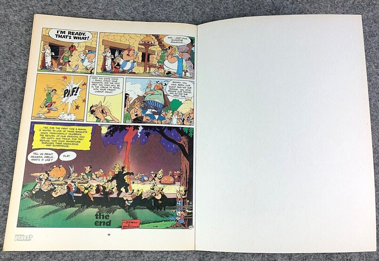 Asterix in Switzerland - 1970/80s Hodder/Dargaud UK Edition Paperback Book Uderzo