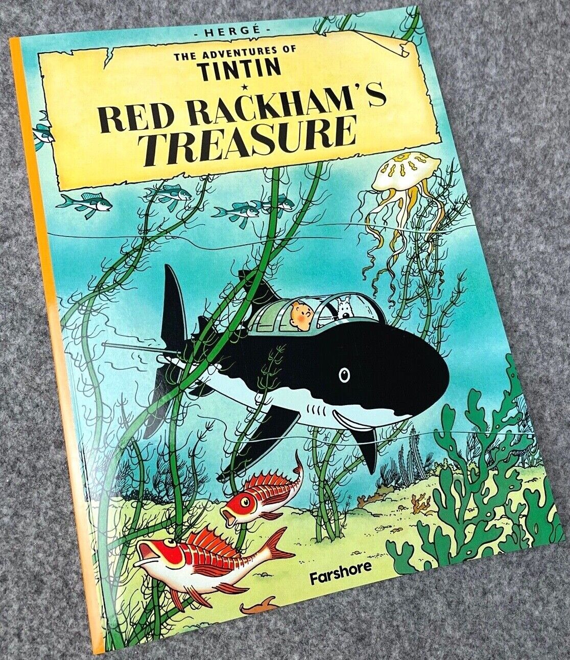 Red Rackham’s Treasure - Tintin Farshore 2000s UK Edition Book Paperback Herge