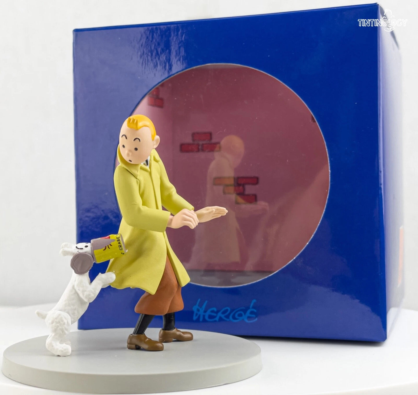Snowy Finds Crab Tin - Tintin Coffret/Box Scene Moulinsart Figurine 9cm Model