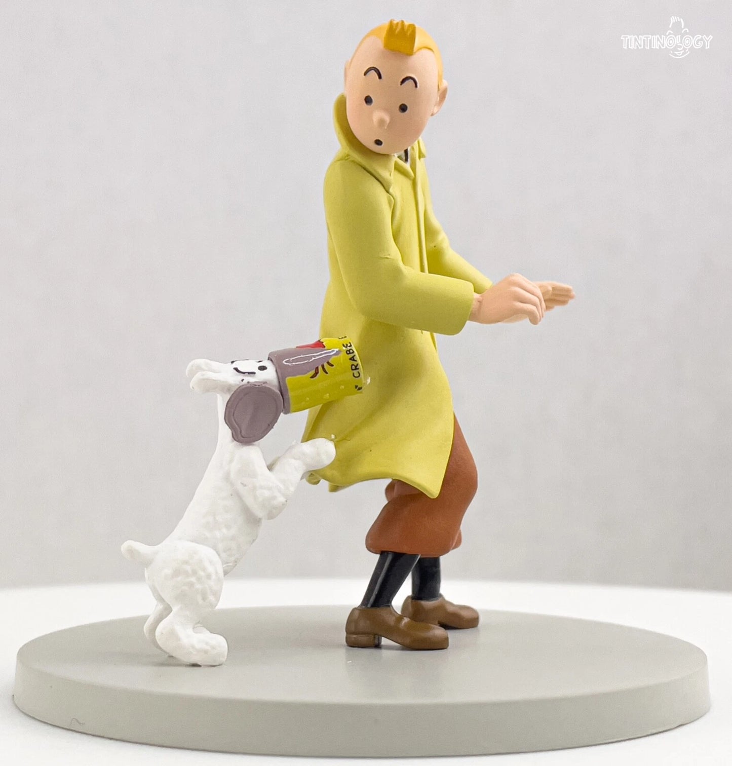 Snowy Finds Crab Tin - Tintin Coffret/Box Scene Moulinsart Figurine 9cm Model