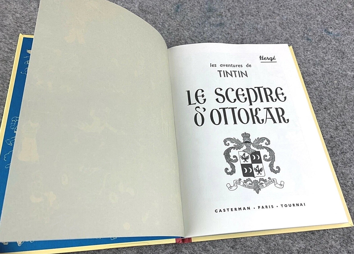 Le Sceptre d'Ottokar Rare B&W MINI Facsimile French 1st Edition 1980s HB Tintin Book