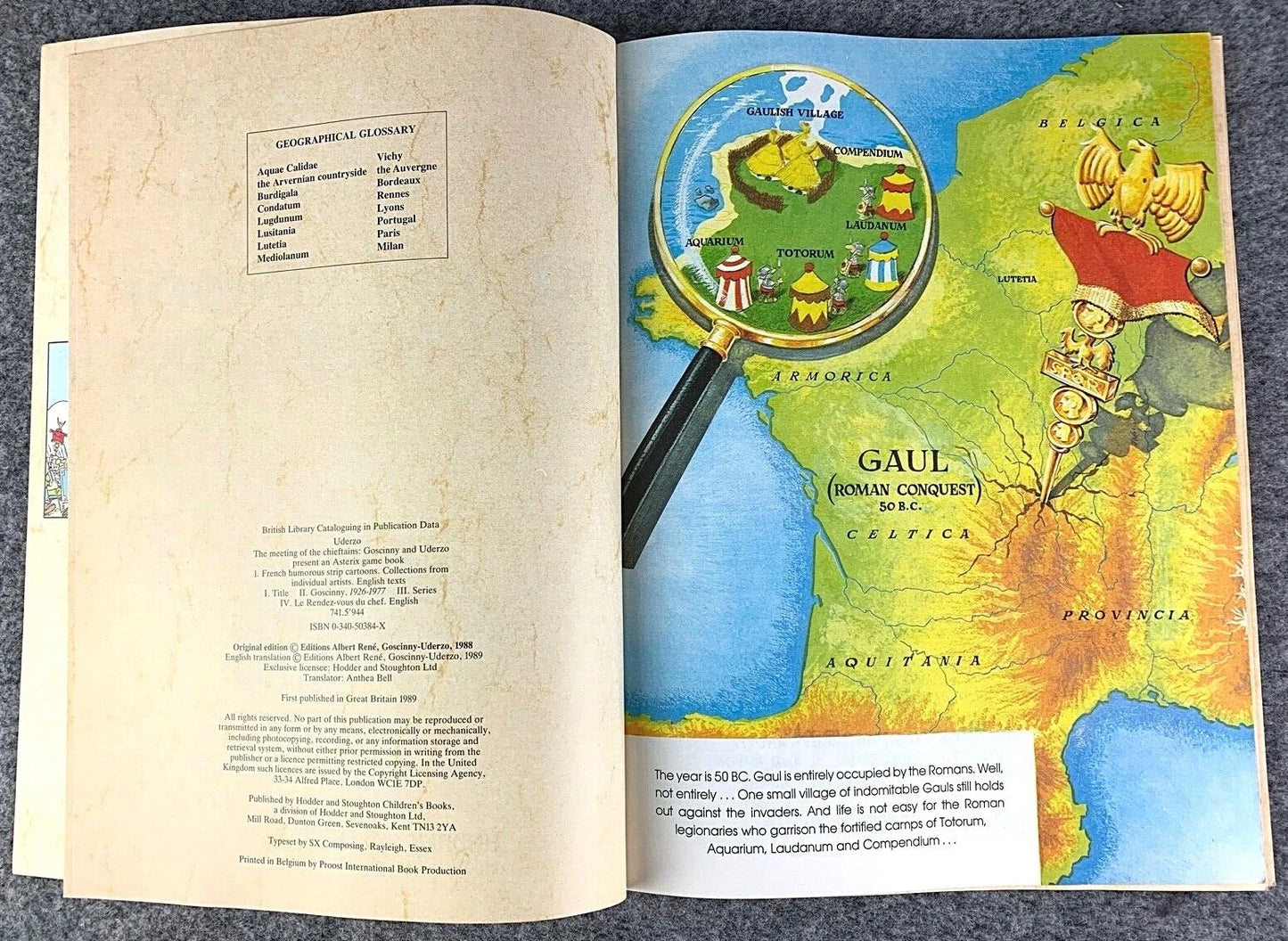 Asterix Game Book Volume 2: Meeting of the Chieftans Hodder Stoughton 1989 UK Paperback Edition