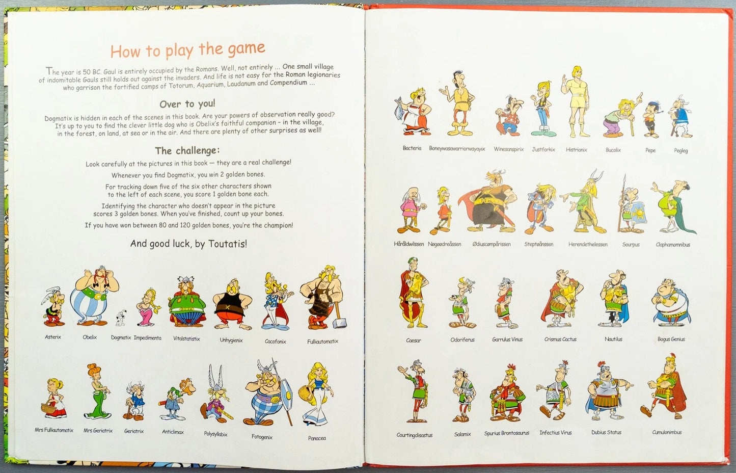 Asterix Game Book: Where's Dogmatix? Orion Books 2012 UK Hardback Edition