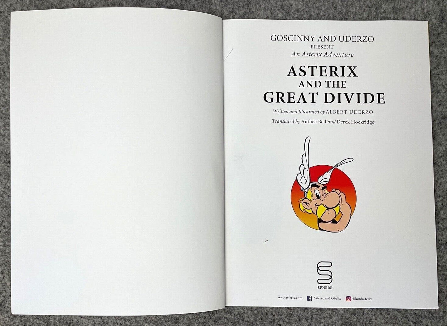 Asterix & Great Divide - 2000s Orion/Sphere UK Edition Paperback Book EO Uderzo