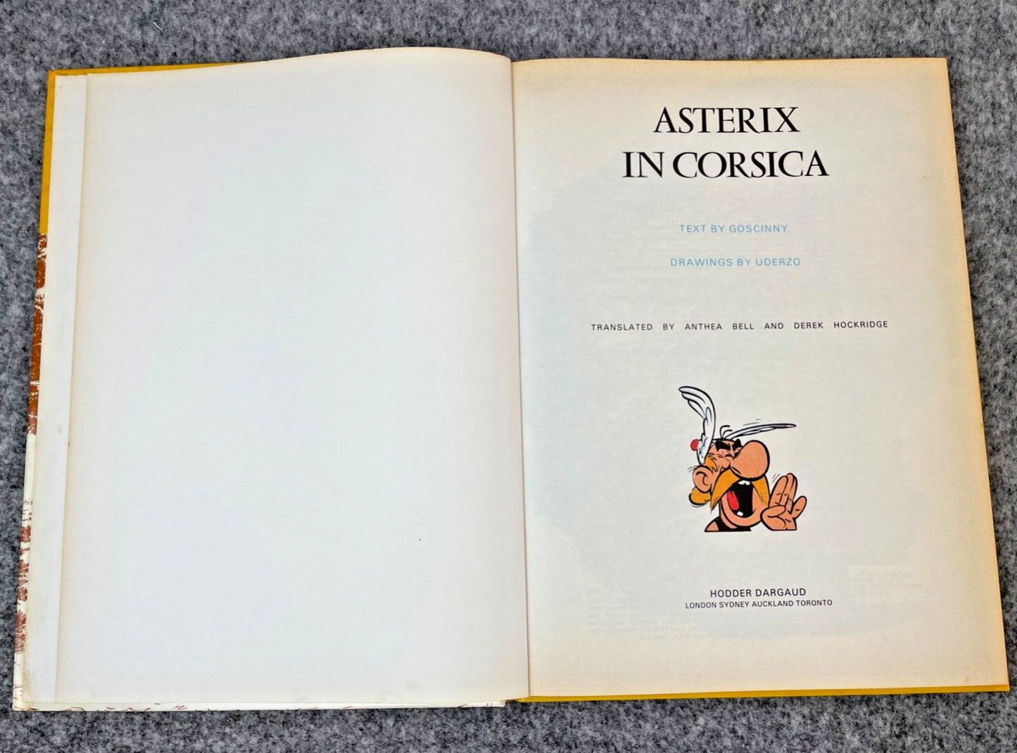 Asterix in Corsica: 1979 Hodder 1st UK Edition Hardback Book EO Uderzo