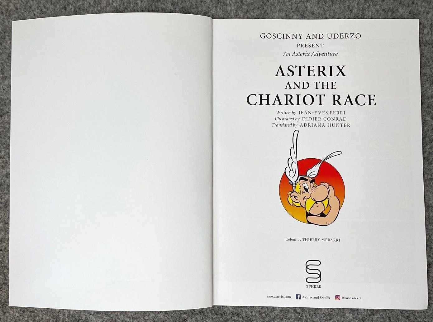 Asterix & Chariot Race - 2000s Orion/Sphere UK Edition Paperback Book EO Uderzo