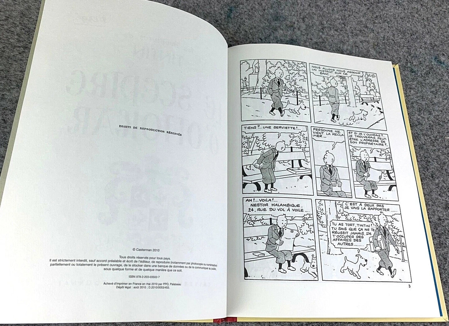 Le Sceptre d'Ottokar Rare B&W MINI Facsimile French 1st Edition 1980s HB Tintin Book