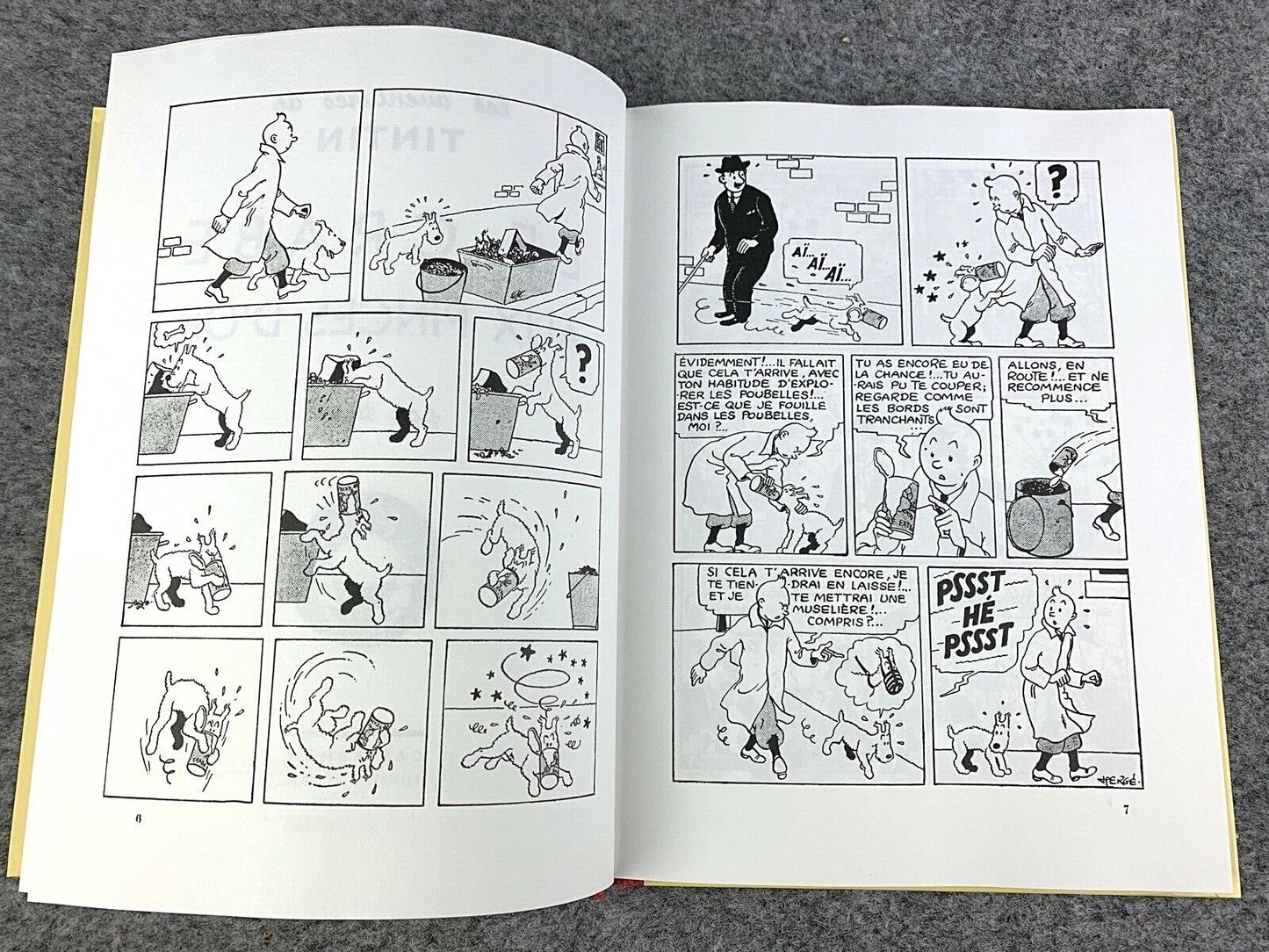 Le Crabe aux pinces d'or Rare B&W MINI Facsimile French 1st Edition 1980s HB Tintin Book