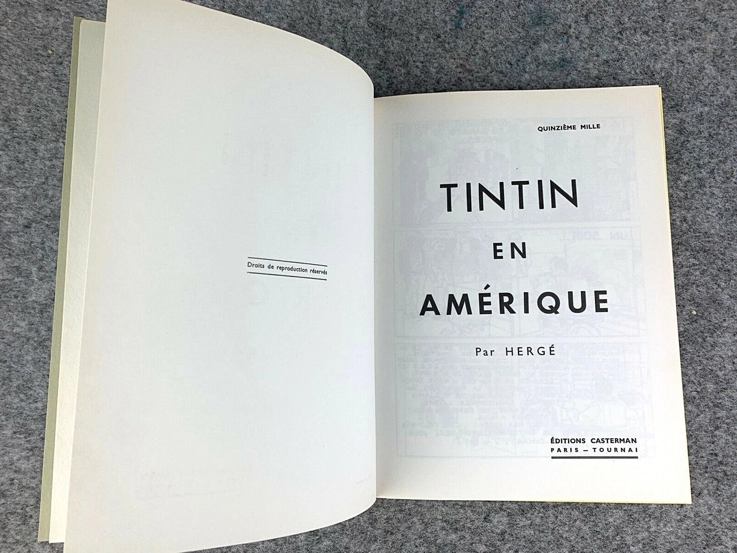 Tintin En Amerique Rare B&W MINI Facsimile French 1st Edition 1980s HB Tintin Book