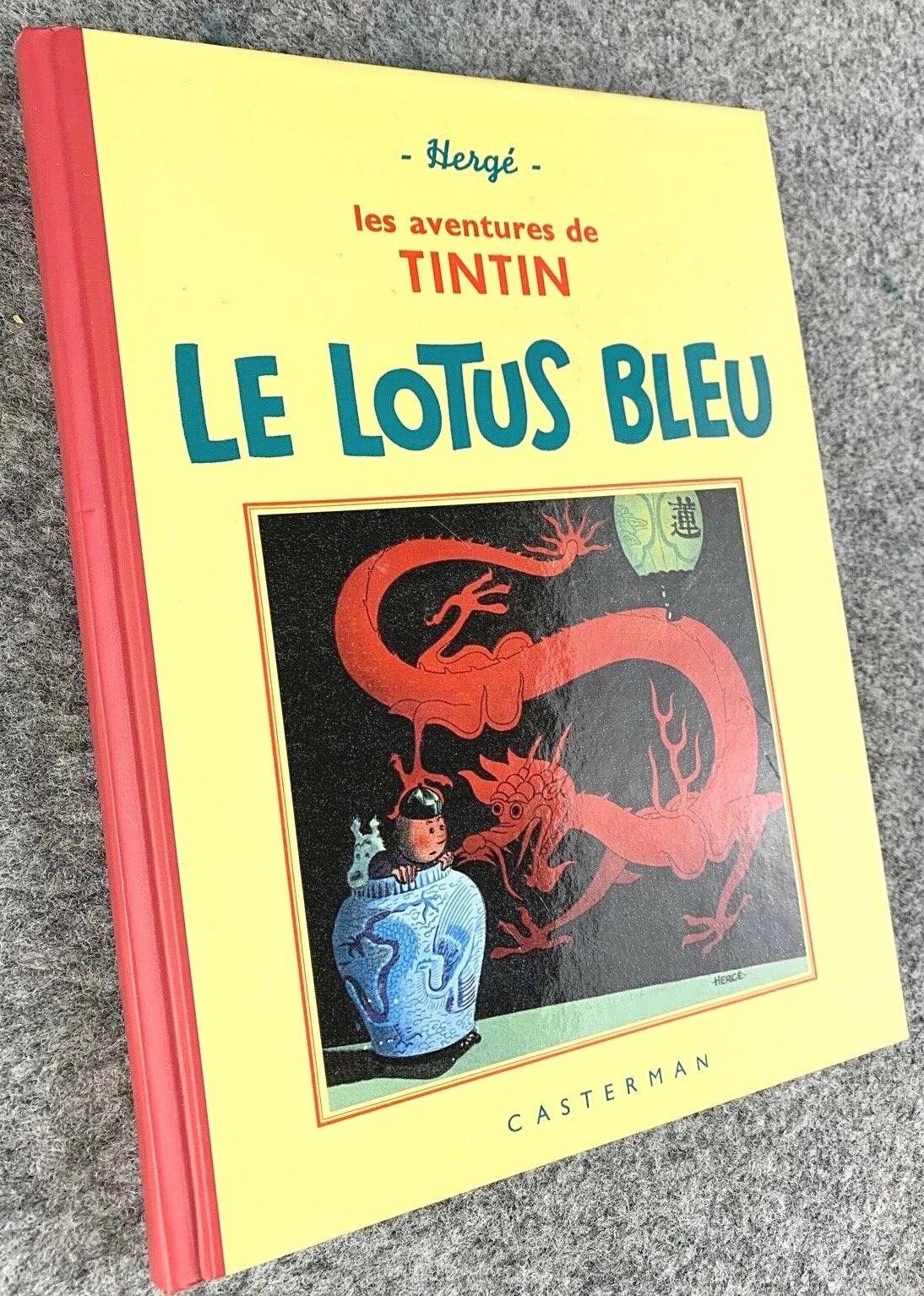 Le Lotus Bleu Rare B&W MINI Facsimile French 1st Edition 1980s HB Tintin Book
