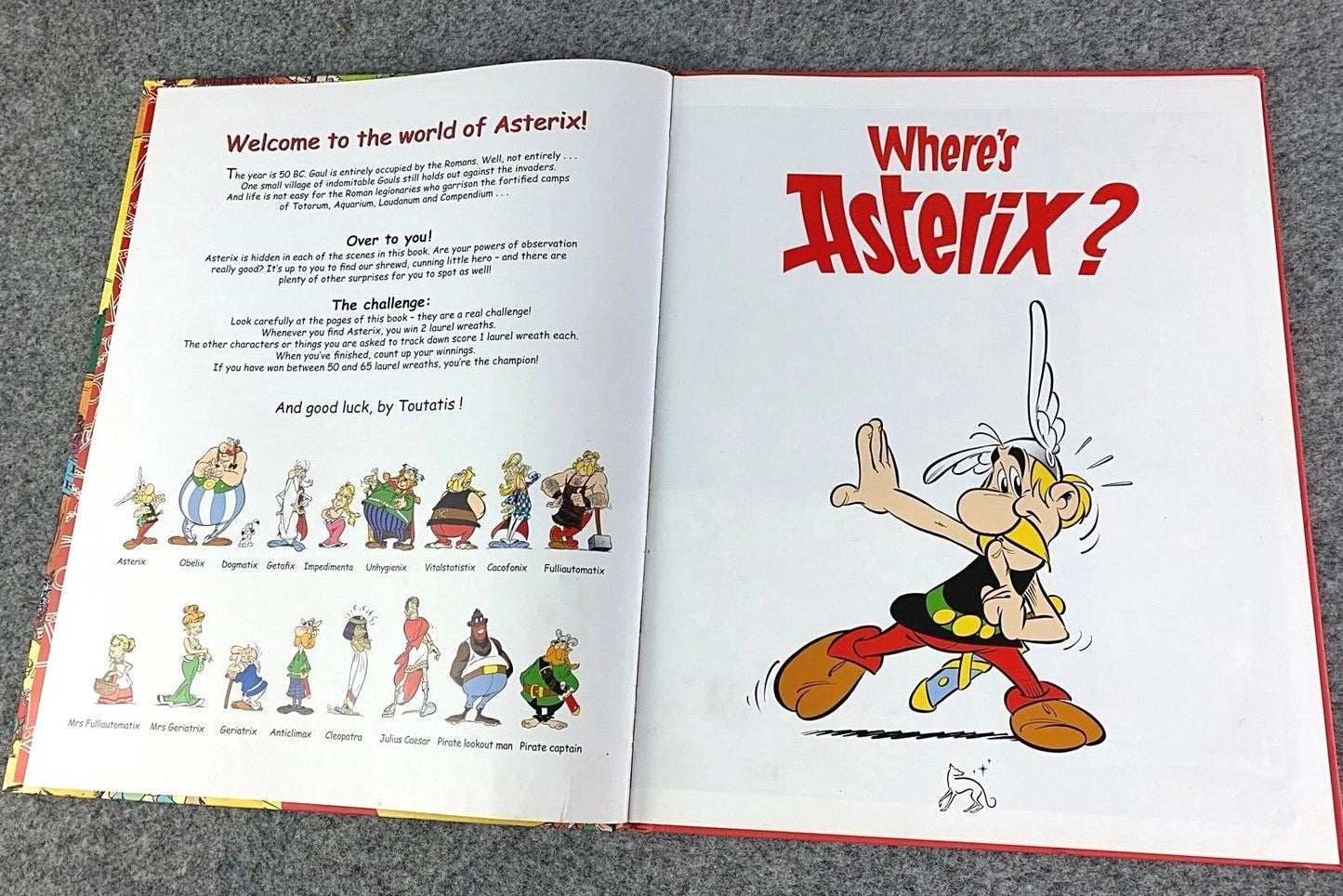 Asterix Game Book: Where's Asterix? Orion Books 2011 UK Hardback Edition