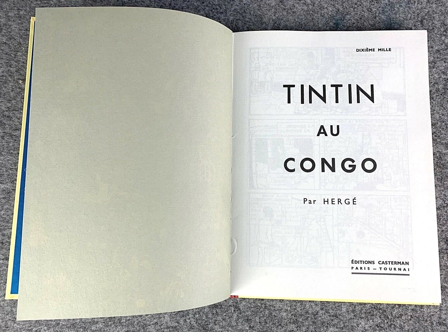 Tintin Au Congo Rare B&W MINI Facsimile French 1st Edition 1980s HB Tintin Book