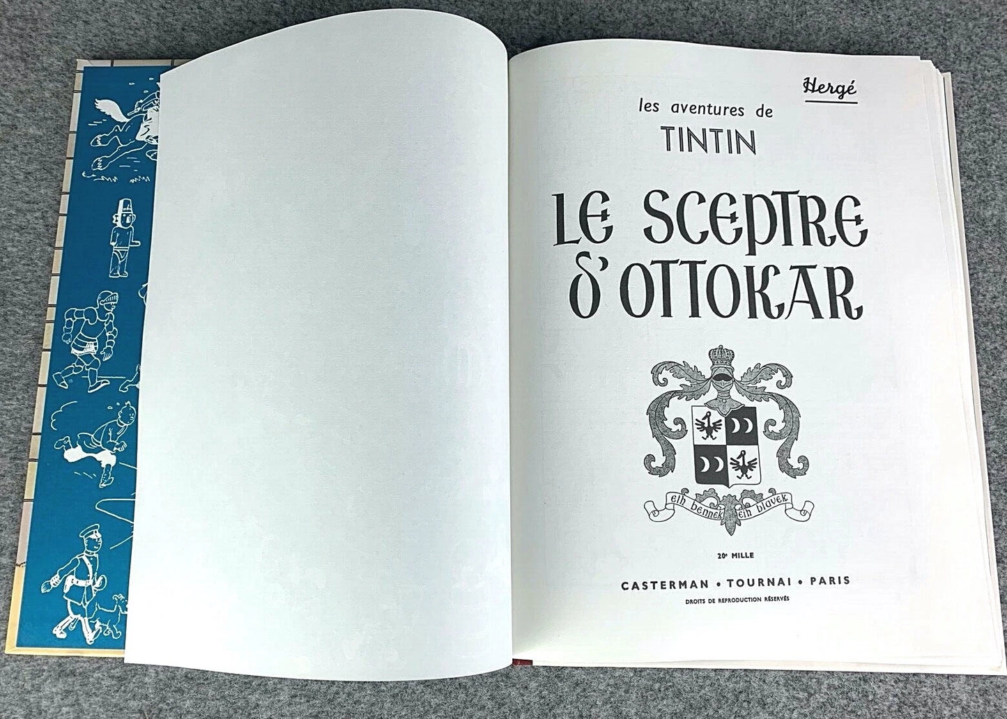 Le Sceptre D' Ottokar 1st Facsimile Casterman 2009 Edition HB Tintin Book Herge EO