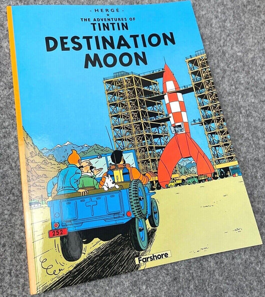 Destination Moon - Tintin Farshore 2000s UK Edition Book Paperback Herge