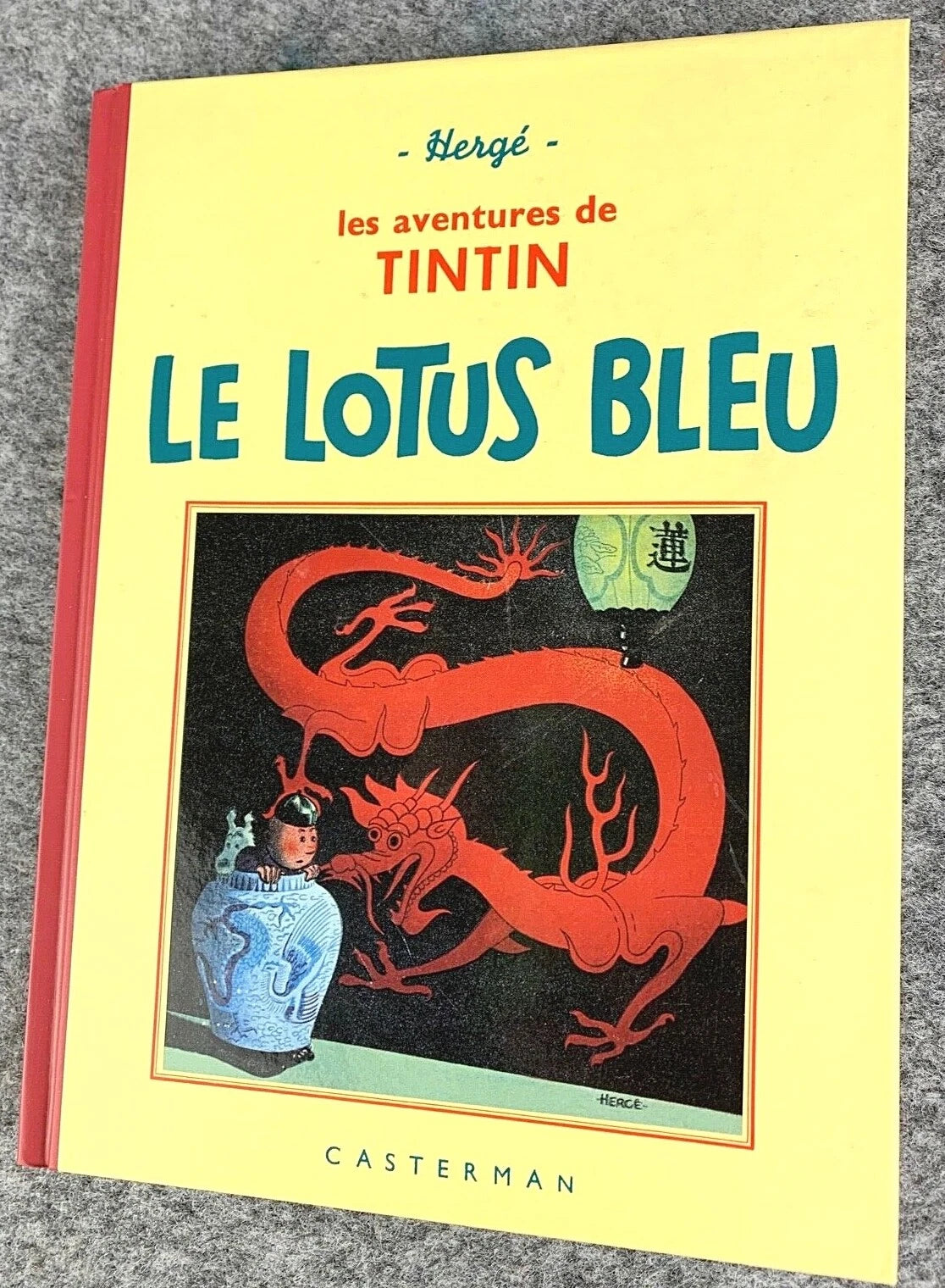 Le Lotus Bleu Rare B&W MINI Facsimile French 1st Edition 1980s HB Tintin Book