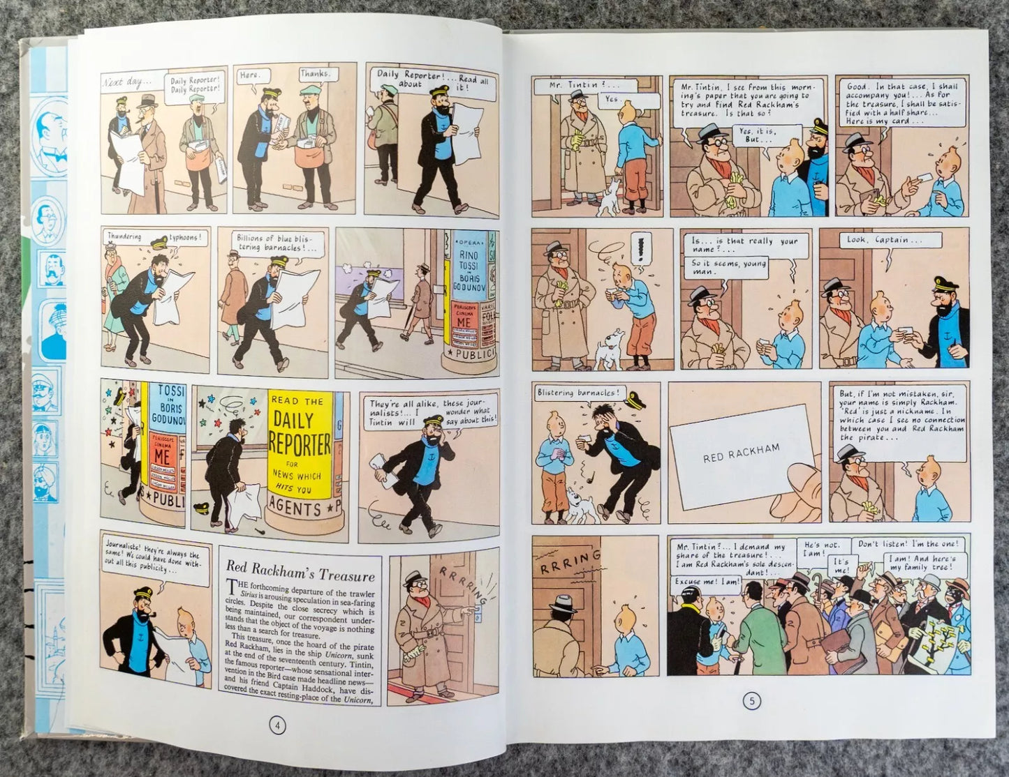 Tintin 3 in 1 Volume 4 - 1991 UK Egmont Hardback 1st Edition Comic Book