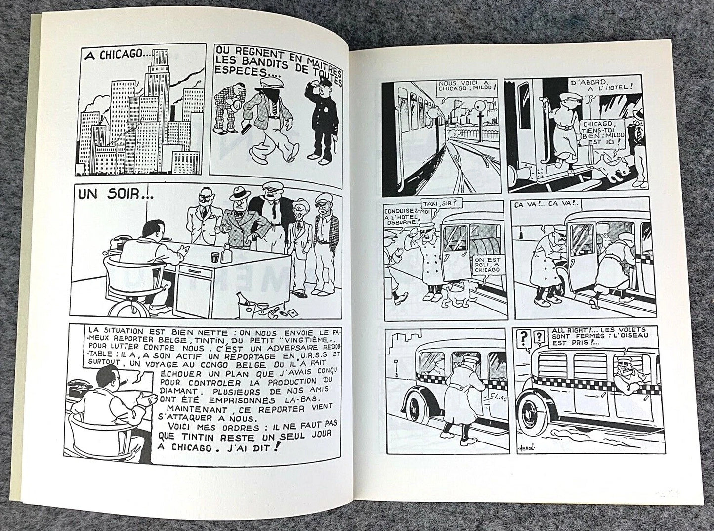Tintin En Amerique Rare B&W MINI Facsimile French 1st Edition 1980s HB Tintin Book