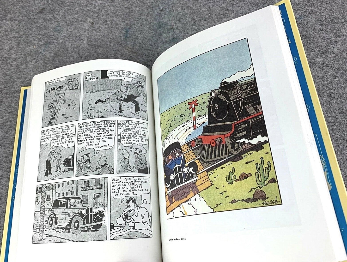 L'Oreille cassée Rare B&W MINI Facsimile French 1st Edition 1980s HB Tintin Book