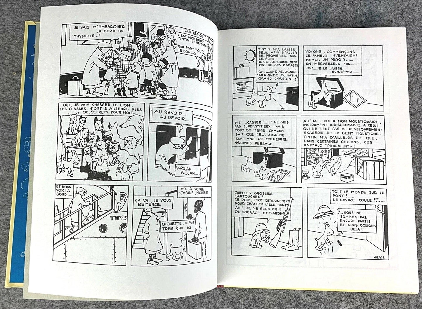 Tintin Au Congo Rare B&W MINI Facsimile French 1st Edition 1980s HB Tintin Book
