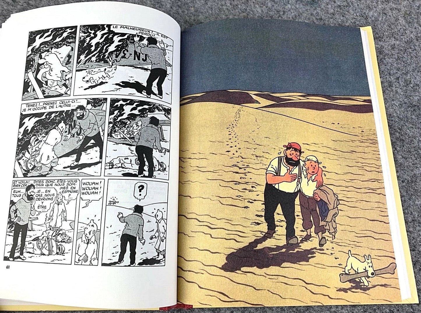 Le Crabe aux pinces d'or Rare B&W MINI Facsimile French 1st Edition 1980s HB Tintin Book