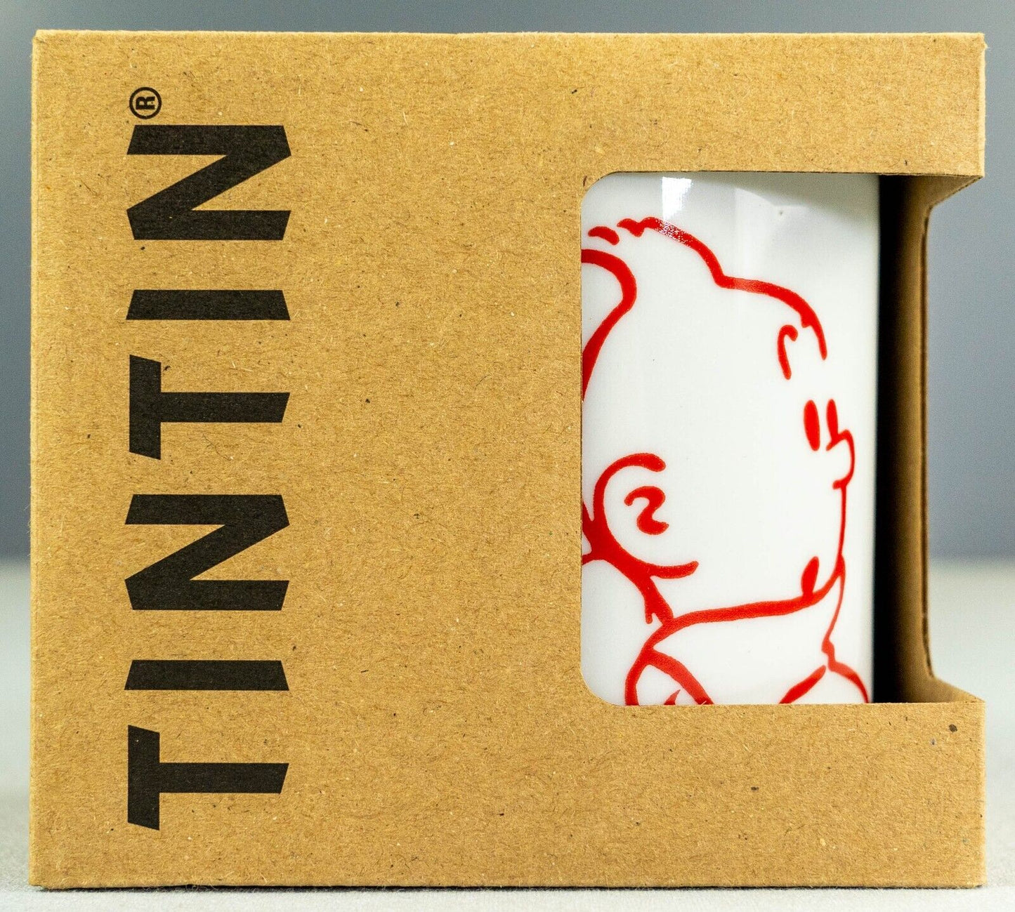 Moulinsart Tintin Calligraphy Character Mug: Tintin Turning - Red 2022