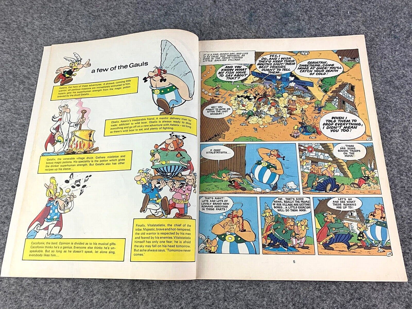 Asterix in Belgium - 1970/80s Hodder/Dargaud UK Edition Paperback Book Uderzo