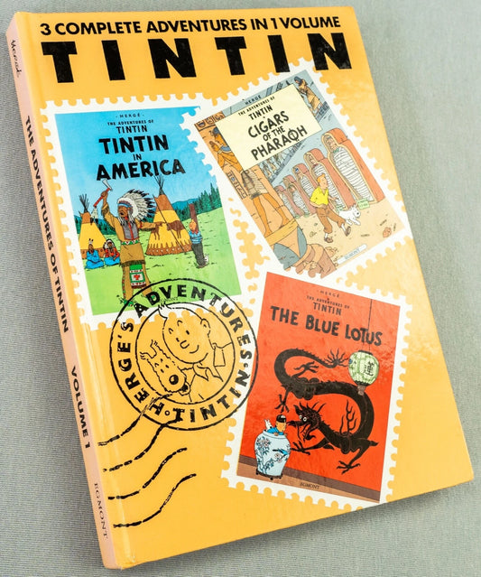 Tintin 3 in 1 Volume 1 - 1990 UK Egmont Hardback 1st Edition Comic Book