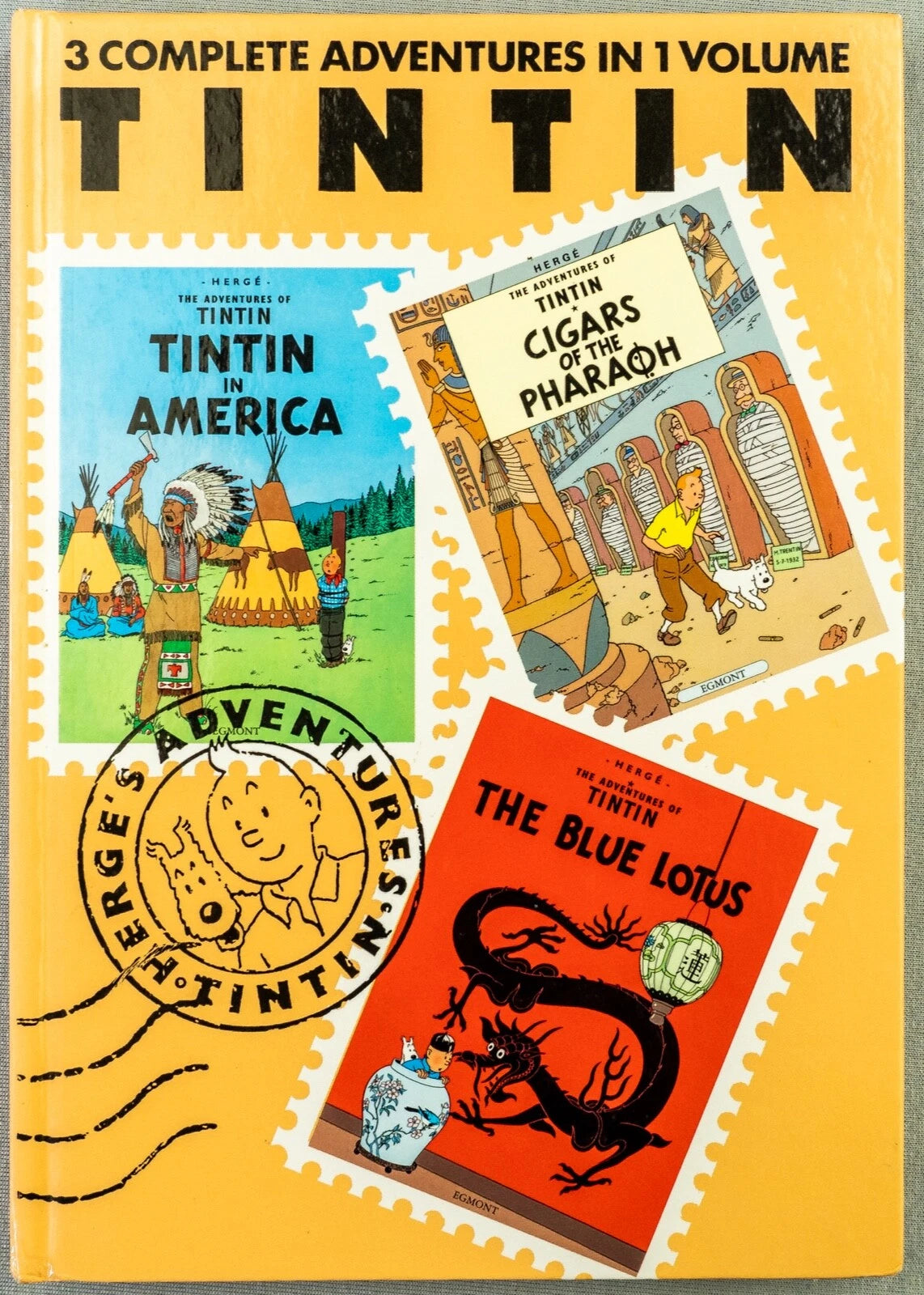 Tintin 3 in 1 Volume 1 - 1990 UK Egmont Hardback 1st Edition Comic Book
