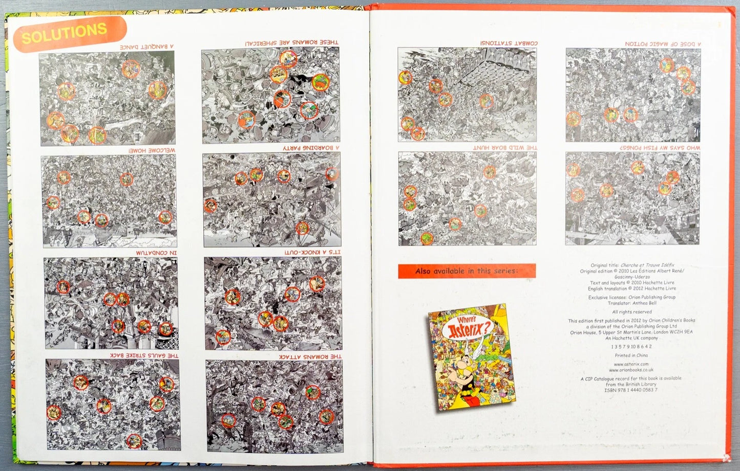 Asterix Game Book: Where's Dogmatix? Orion Books 2012 UK Hardback Edition