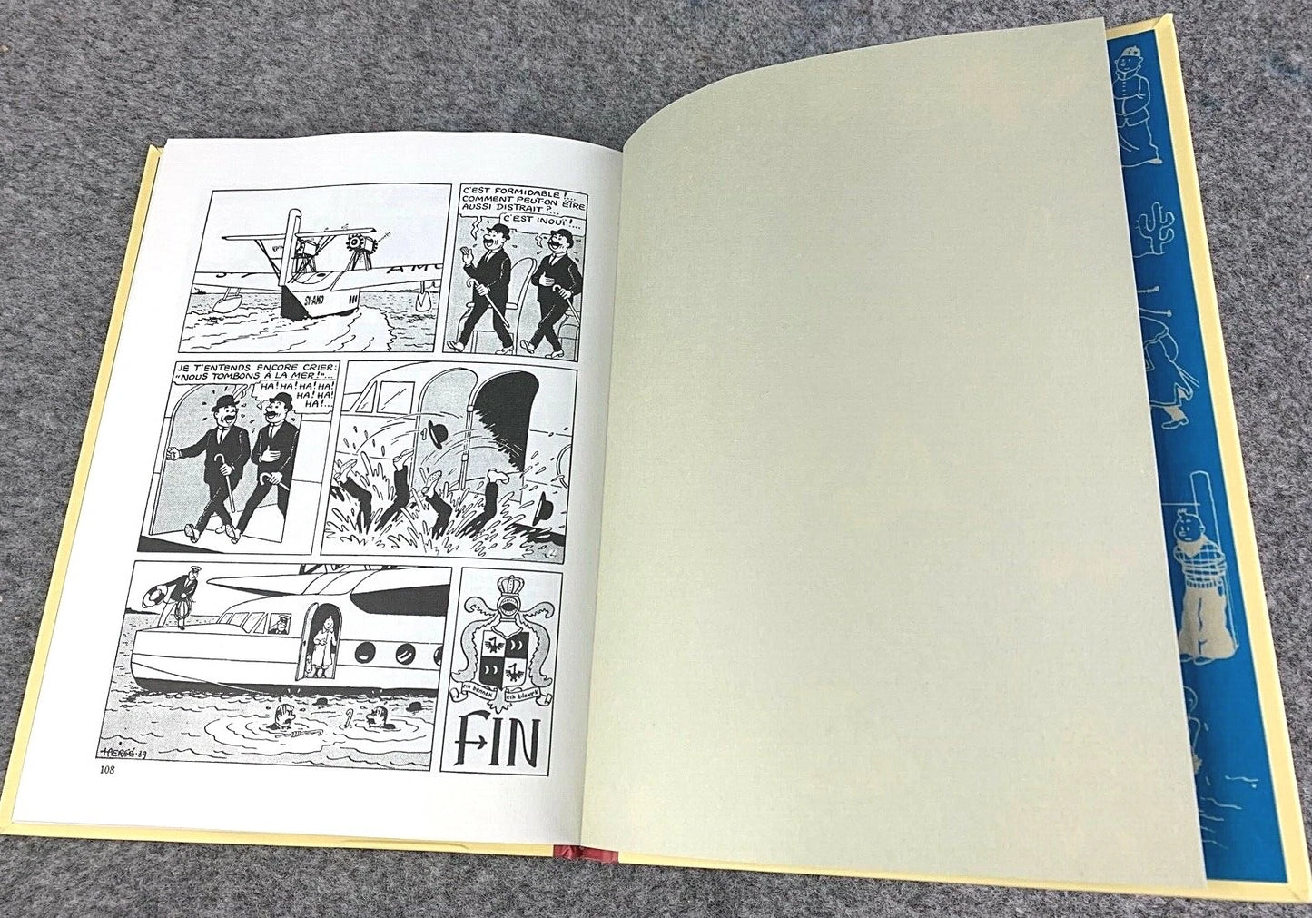 Le Sceptre d'Ottokar Rare B&W MINI Facsimile French 1st Edition 1980s HB Tintin Book