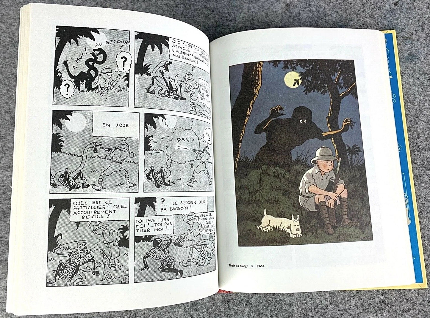 Tintin Au Congo Rare B&W MINI Facsimile French 1st Edition 1980s HB Tintin Book