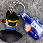 Moulinsart Toy Keyring: Haddock Bust Figure 3.5cm Height 42315 Official Tintin Figure Key Ring