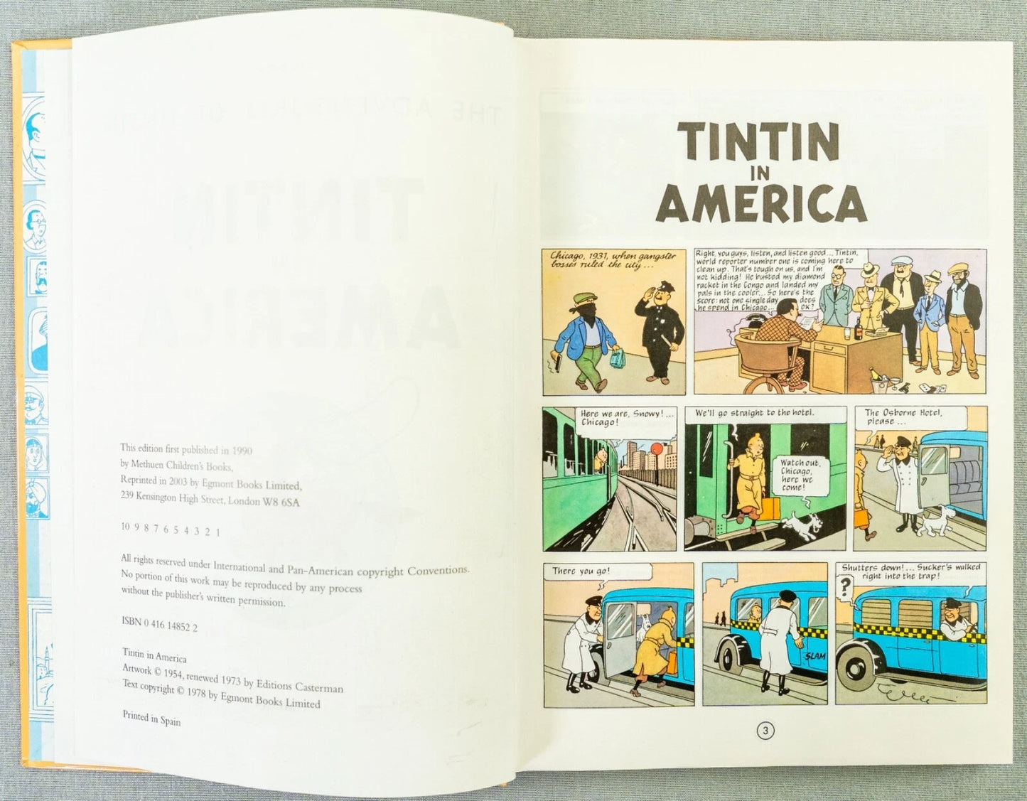Tintin 3 in 1 Volume 1 - 1990 UK Egmont Hardback 1st Edition Comic Book